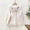 Fleece Lined Lace Embroidered Blouse