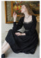 Elegant Short Cardigan + Black Tweed Slip Dress Set