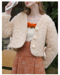 Cottagecore Flower Knitted Top + Suspender Skirt Set
