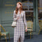 Square Neckline Plaid Dress - The Cottagecore