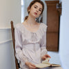 Long Sleeve Satin Nightgown