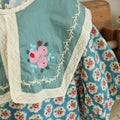 Mori Kei Embroidered Floral Dress