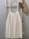 Linen Embroidered Suspender Dress