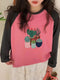 Plants Embroidered Cotton T Shirt
