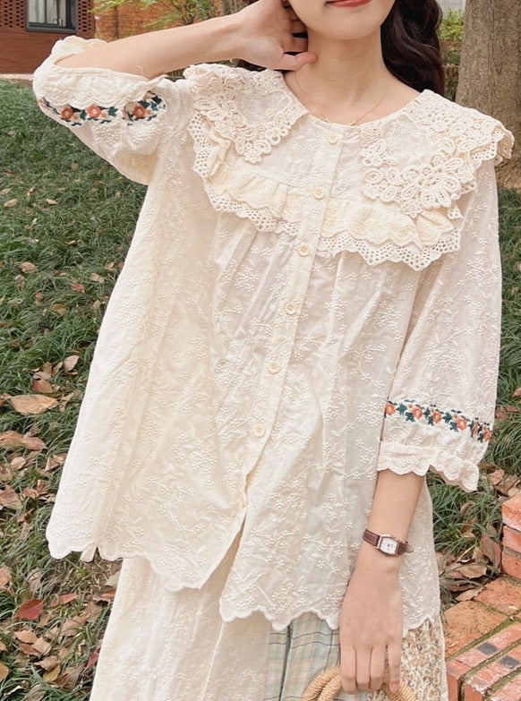 Embroidered Lace Blouse