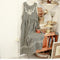 Forestcore Linen Embroidered Overall Dress