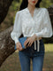 Short Style Lace Embroidered Blouse