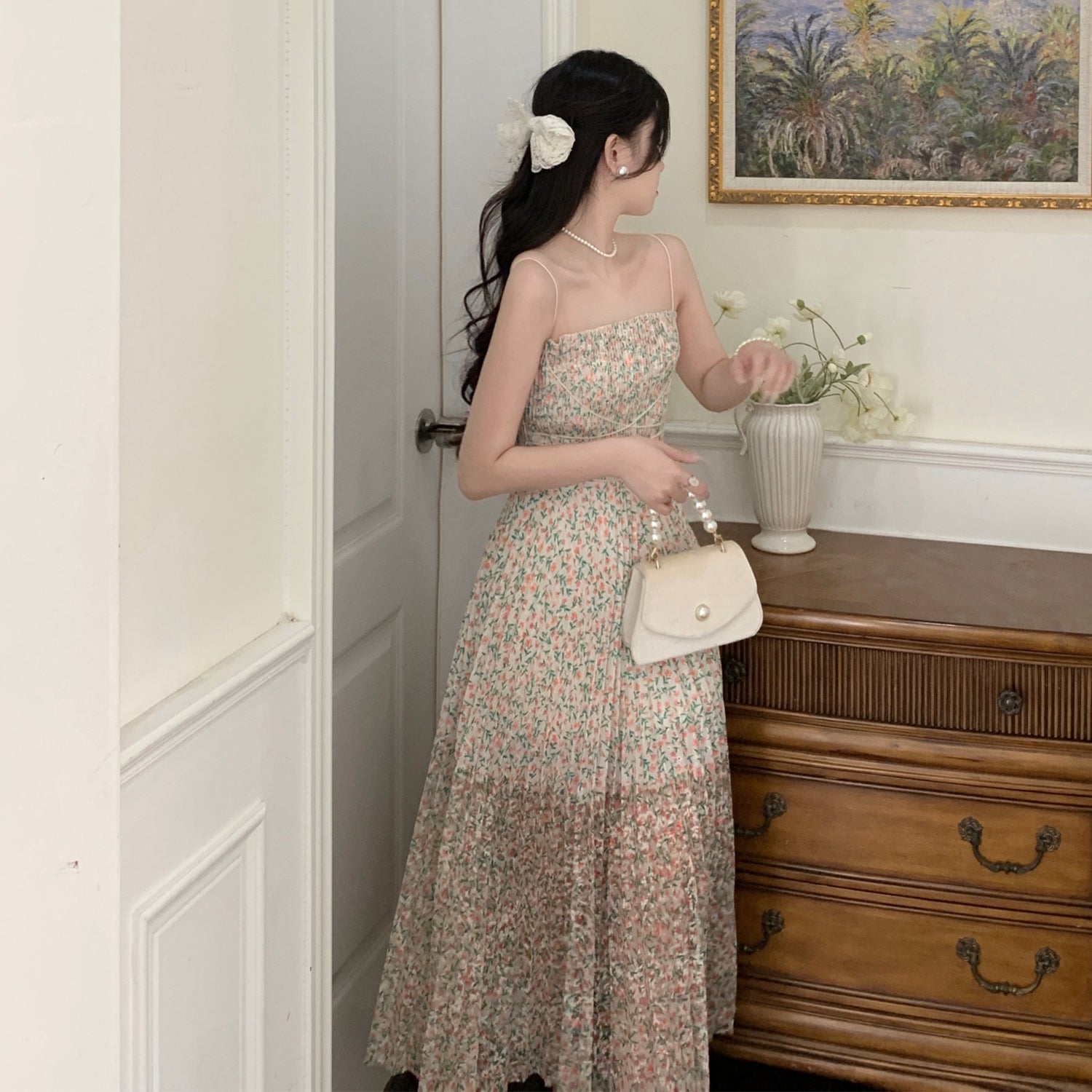 Accordion Pleat Floral Slip Dress– The Cottagecore