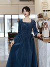 Medieval Corduroy High Waist Dress