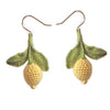 Handmade Crocheted Lemon Earrings - The Cottagecore