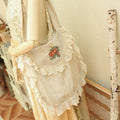 Cotton Linen Lace Embroidered Bag
