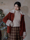 Fleece Soft Vintage Jacket + Classic Plaid Skirt