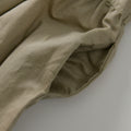 Linen Solid Color Overall Dress