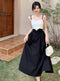 Chic Black & White Slip Dress