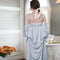 Stimulated Silk Lace 2pcs Nightgown Set