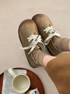 Super Cute Big Head Cowhide Leather Shoes