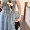 Blue Fairy Fit And Flare Floral Dress