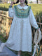 Prairie Vibe Embroidered Print Dress