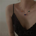 Vintage Manmade Gems Necklace