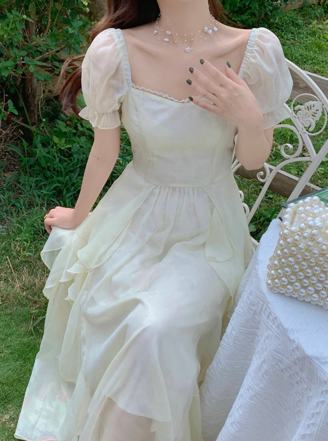 Layered Chiffon Fairycore Dress– The Cottagecore