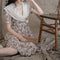 Floral Dress With Waist Belt