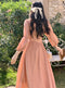 Romantic Vibe Puffy Sleeve V Neck Dress