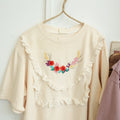 Vintage Quality Cotton Embroidered T Shirt