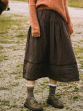 100% Linen Farmcore Skirt With Pockets - The Cottagecore