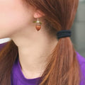 Real Acorn Earrings with Leaves - The Cottagecore