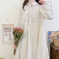 Quality Stand Collar Embroidered Lace Dress