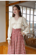Vintage Style Plaid Jacket + Skirt