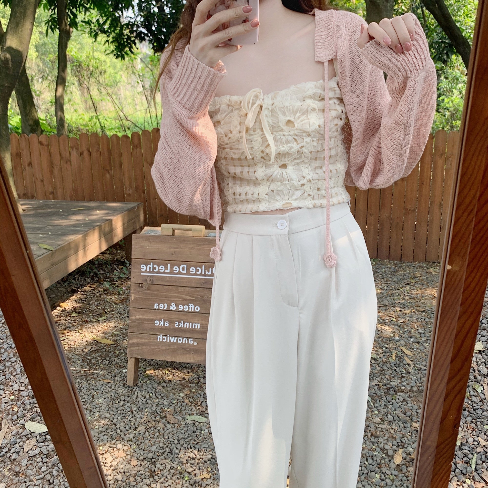 Knitted Short Sun Protection Cardigan The Cottagecore