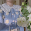 Embroidered Lace Fake Collar Overlay