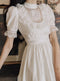 Short Sleeved Vintage White Princess Dress