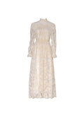 Retro Style Lace Embroidered Dress