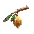 Handmade Crocheted Lemon Brooch Gift Idea - The Cottagecore