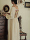 Vintage Fake 2pcs Long Sleeve Dress