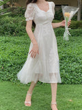 Short Sleeved Fairycore High Waist Dress