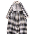 Checkered Lace Collar Dress