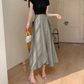 Elegant Irregular Satin Skirt