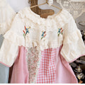 Cute Lace Collar Patchwork Top