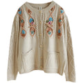 3D Embroidered Woolen Cardigans