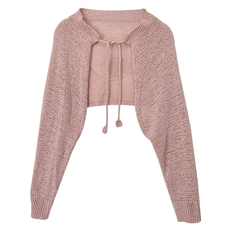 Knitted Short Sun Protection Cardigan The Cottagecore