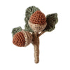 Handmade Crocheted Acorn Brooch - The Cottagecore