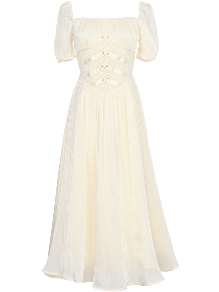 Women's 2023 Summer Dress,Square & Eetheart Neck Dress Short Puff Sleeve A-Line Casual Mini Dresse Light Orangelarge