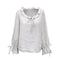 100% Linen Top With Ruffled Sleeves