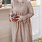 Embroidered Collar Button Up Dress