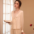 Romantic Silky Satin Rose Pajama Set