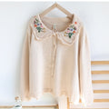 Hand Embroidered Collar Cardigans