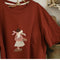 Cute Little Girl Embroidered T Shirt